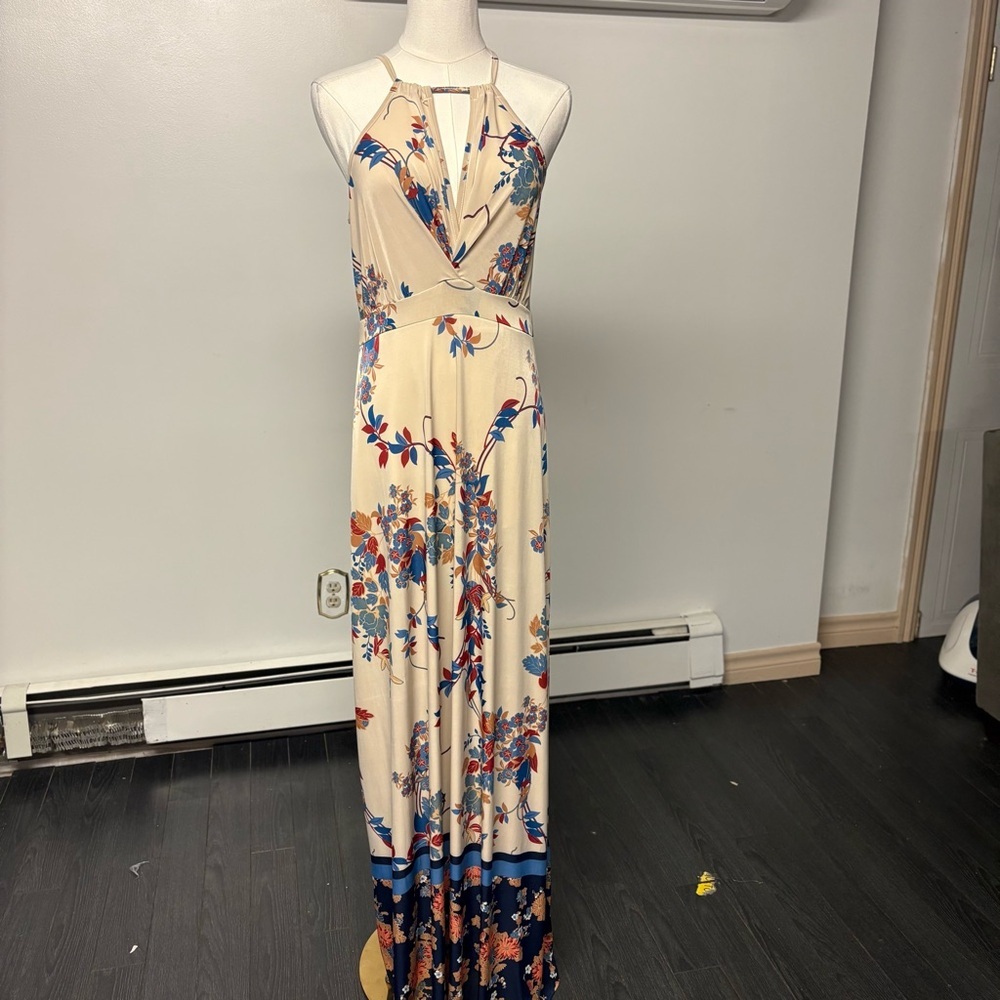 Floral Halter Maxi Dress